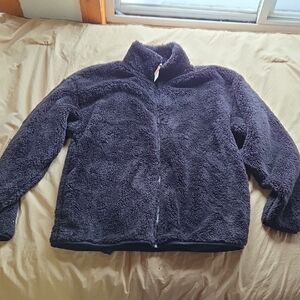 PINK Victoria's Secret Black Fleece Jacket Small NWT